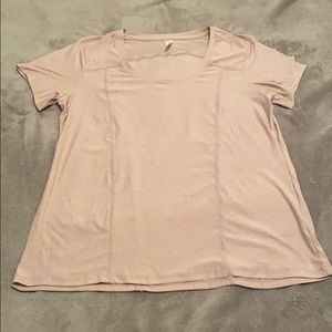 MARIKA Short sleeve active wear light pink top